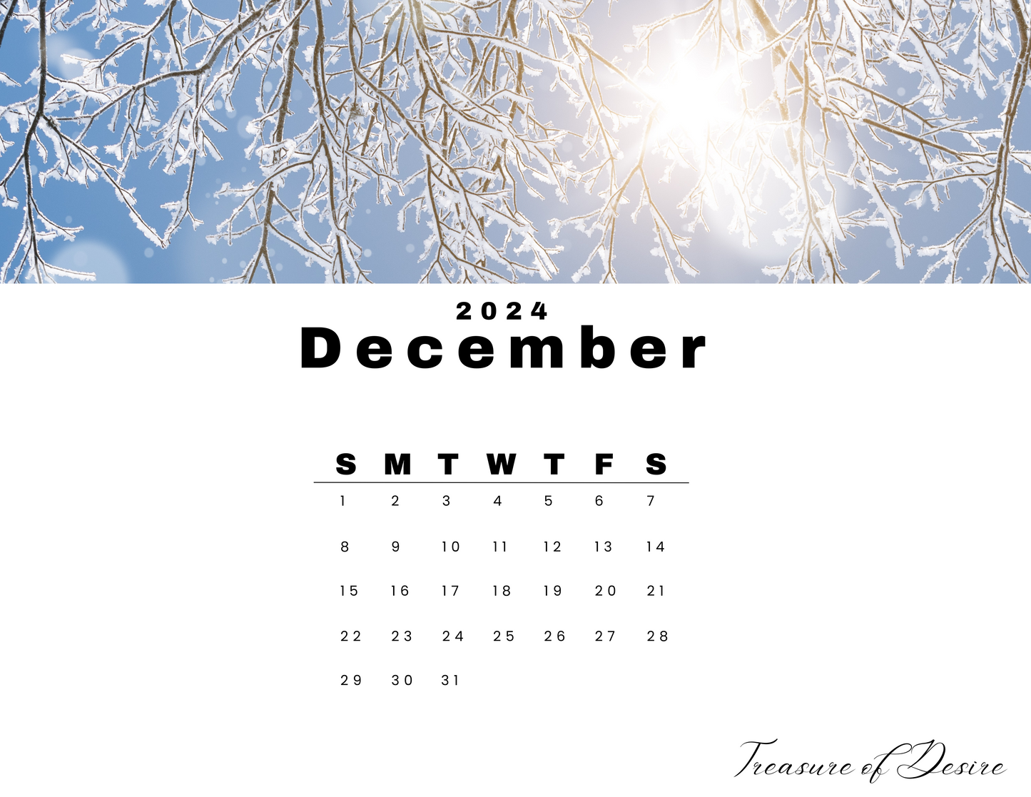 2024 Nature Calendar Digial Download